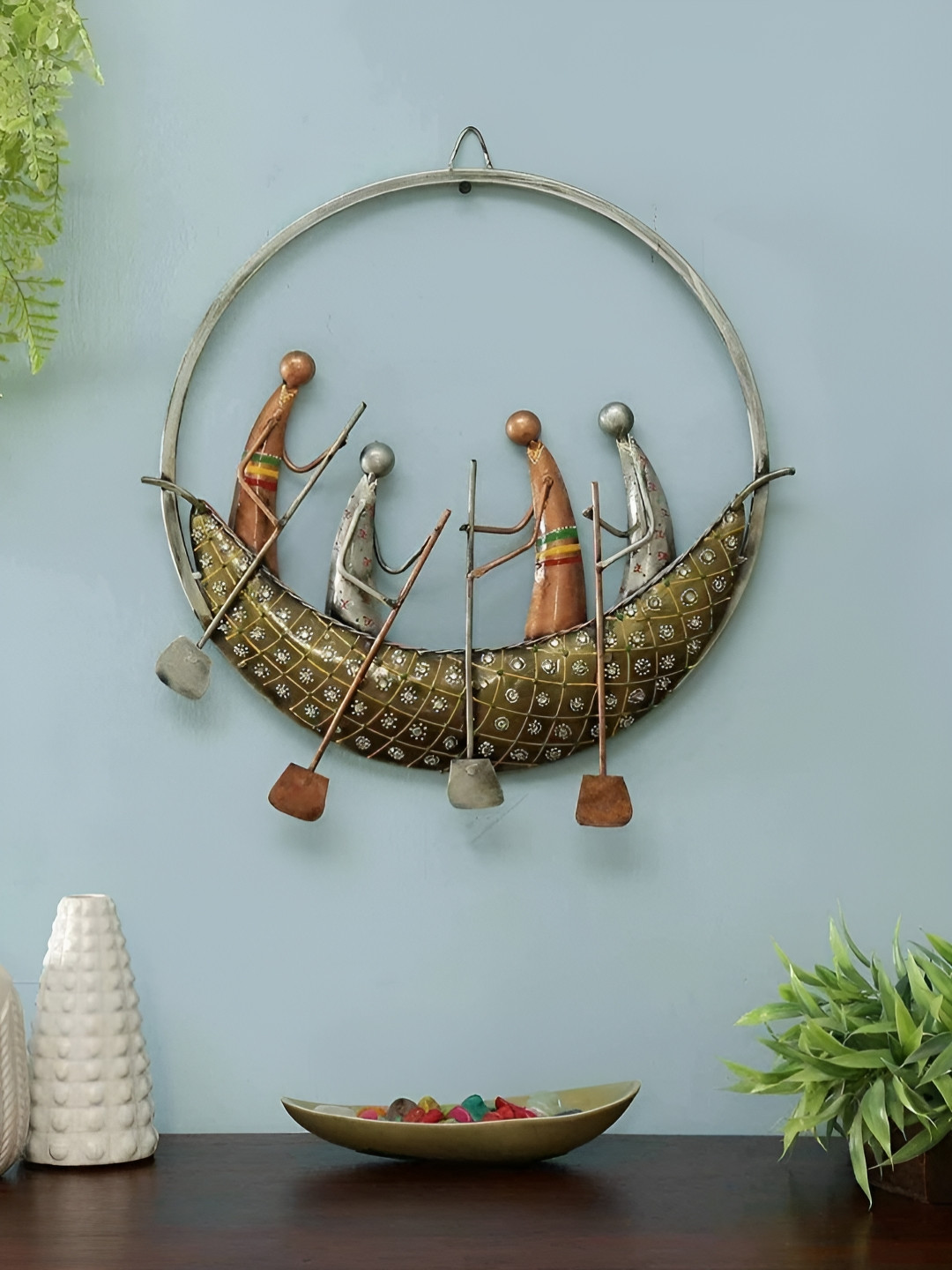 CraftVatika Olive Green Curio Showpiece