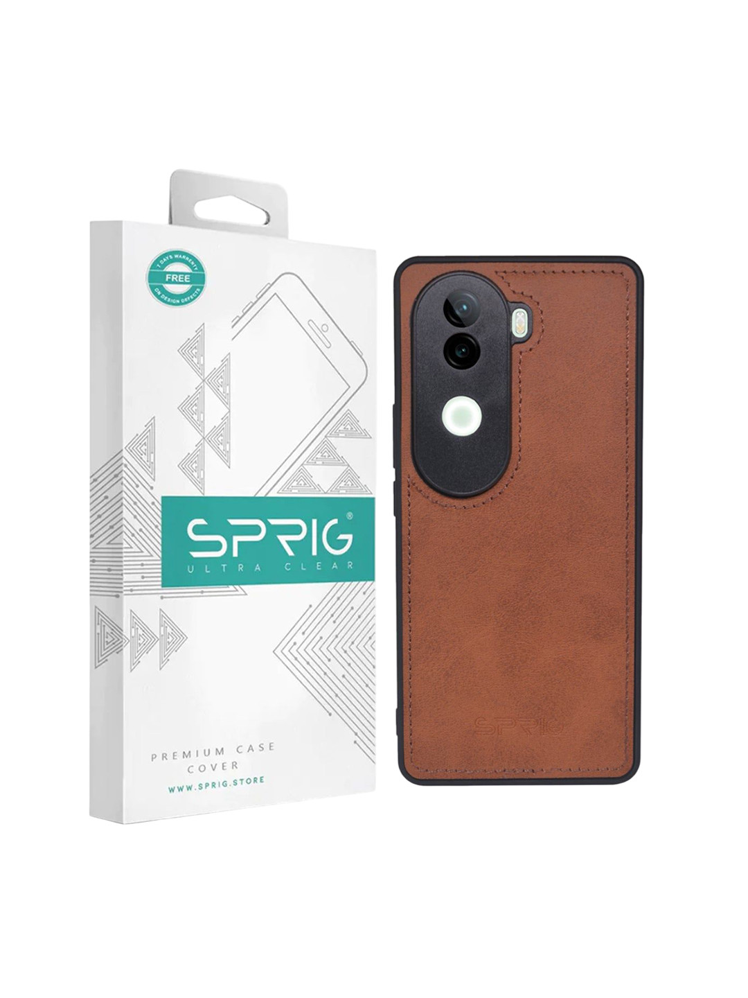 SPRIG IQOO Z9s Matte PU Leather Back Cover
