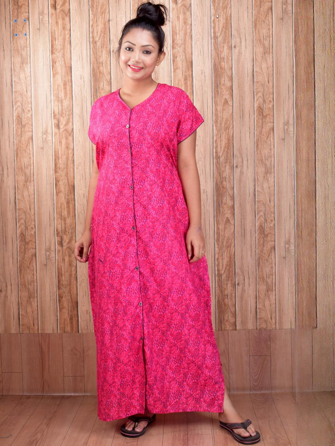 CLYMAA Pure cotton Full open multi purpose nighty