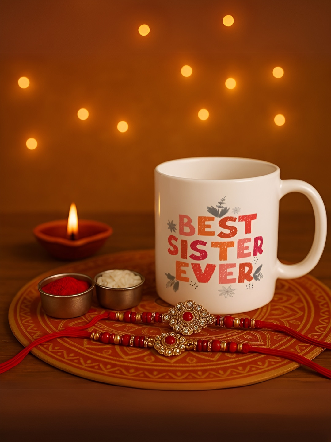 INTERNATIONAL GIFT White Typography Ceramic Microwave Safe 5 Piece Mugs-330ml
