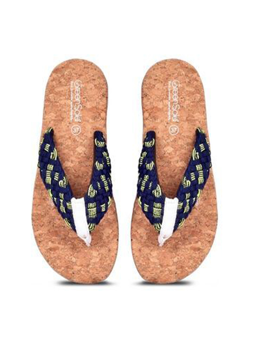 GreenSole Women Alfa Royal Blue Comfortable Flip Flop Slippers