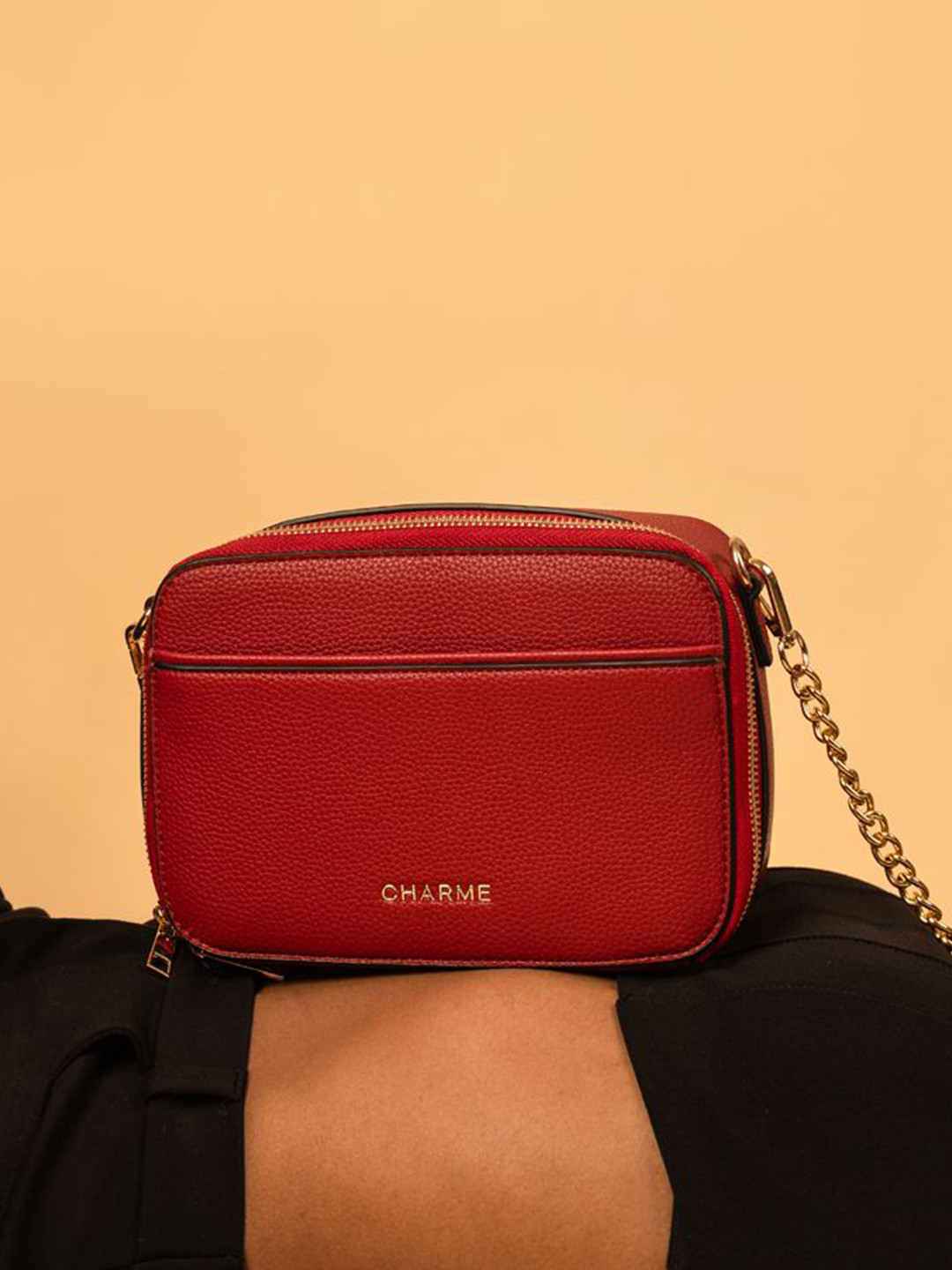 Charme Non-Detachable Adjustable Strap Structured Sling Bag