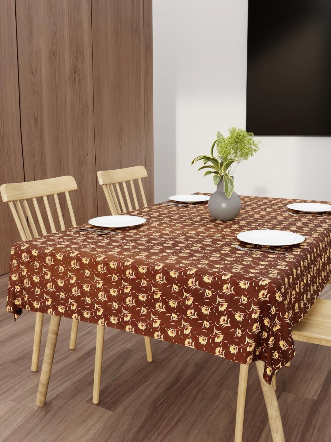Star Weaves Multicoloured Floral Waterproof 6-Seater Table Cover