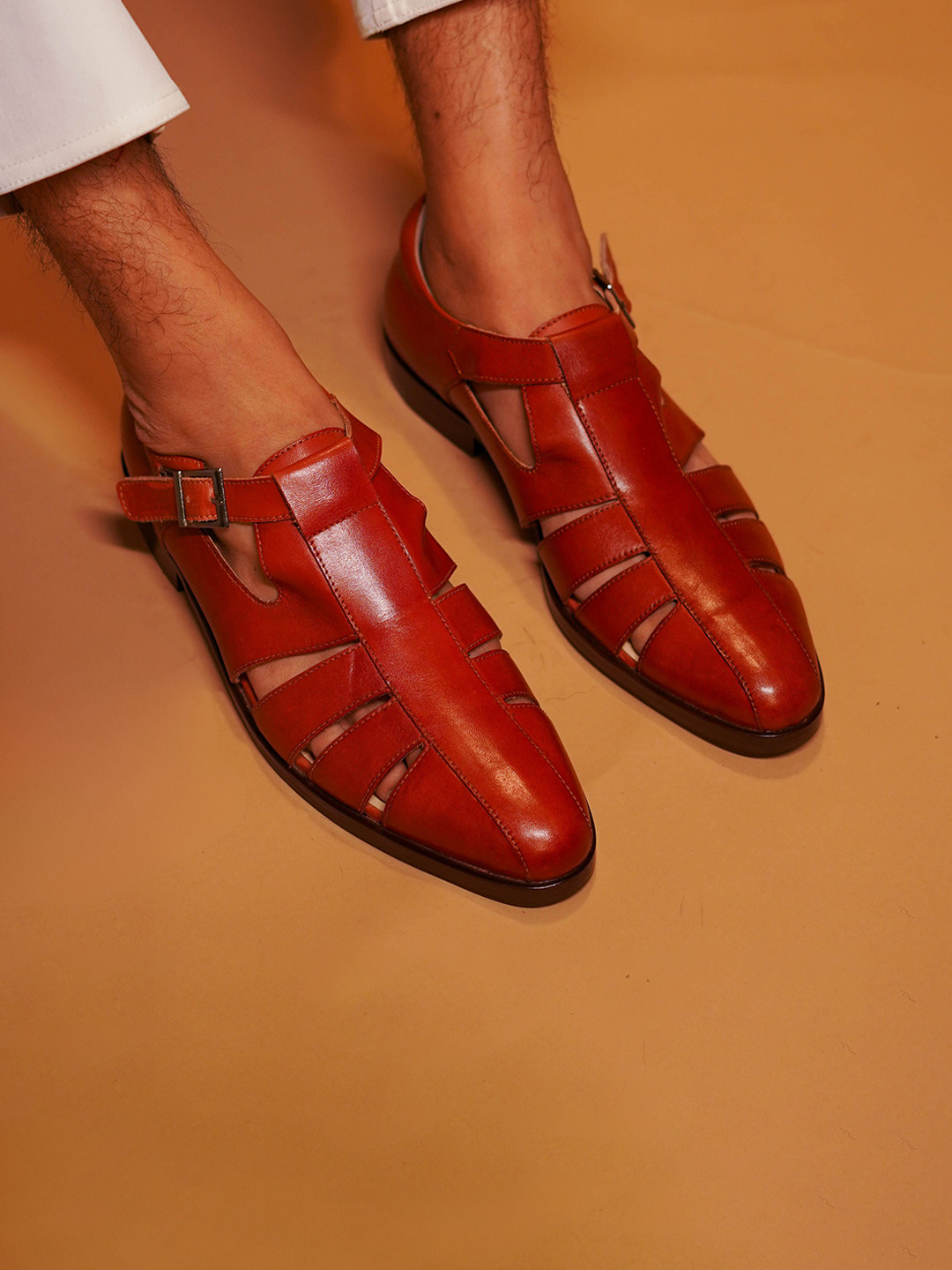 dmodot Men Pesha Caro Tanino Leather Monks