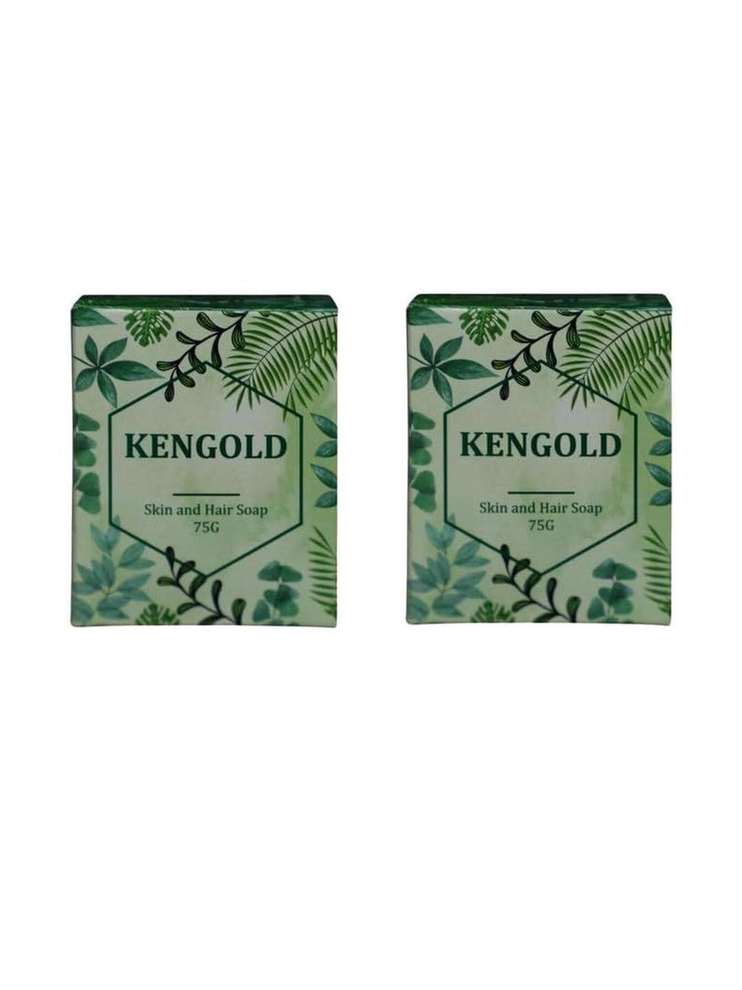 KENGOLD Set Of 2 Skin & Hair Soap With Aloevera For Refreshment - 75 g Each