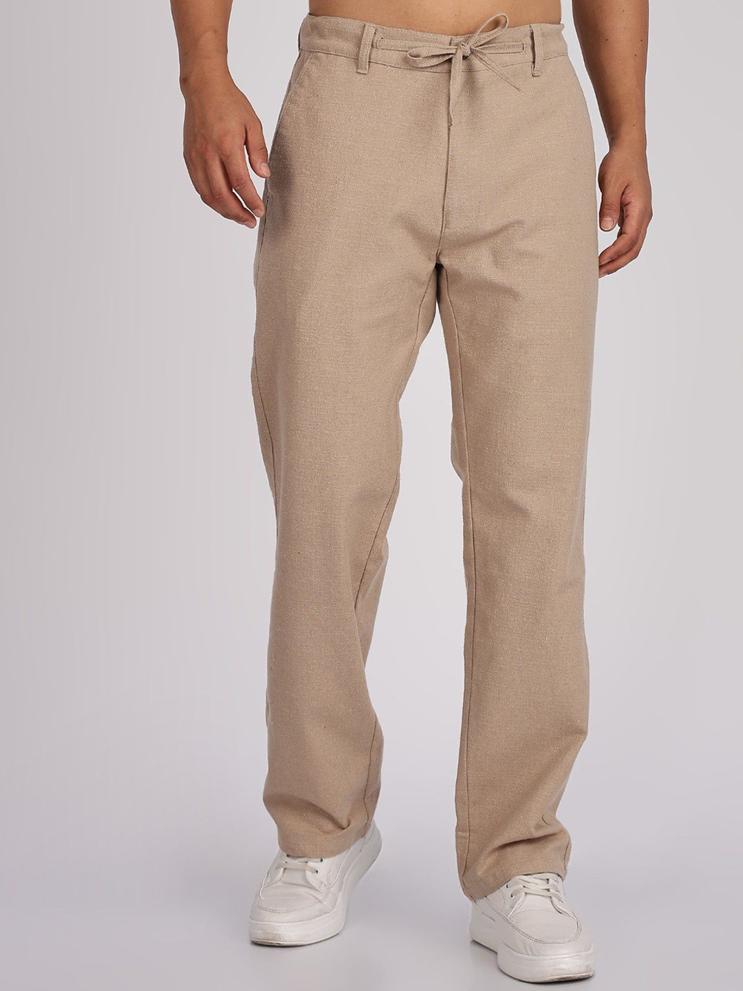 BEVDAAS Men Comfort Regular Fit Easy Wash Organic Cotton Trouser