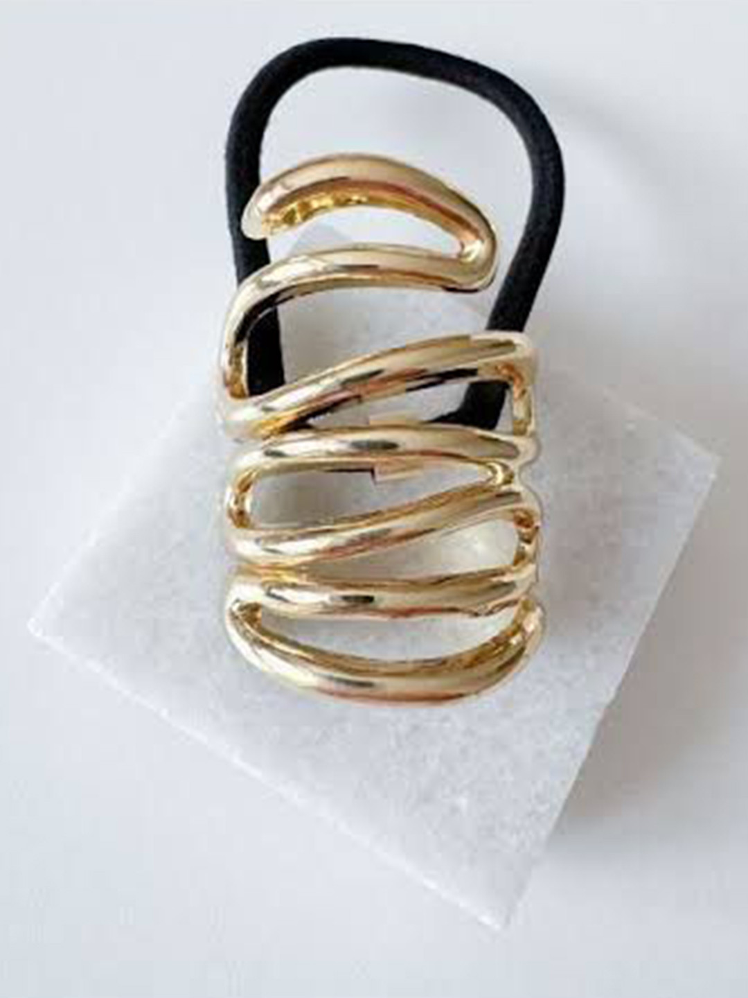 Radhya Accessories Women Luxe Loop Metallic Ponytail Holder