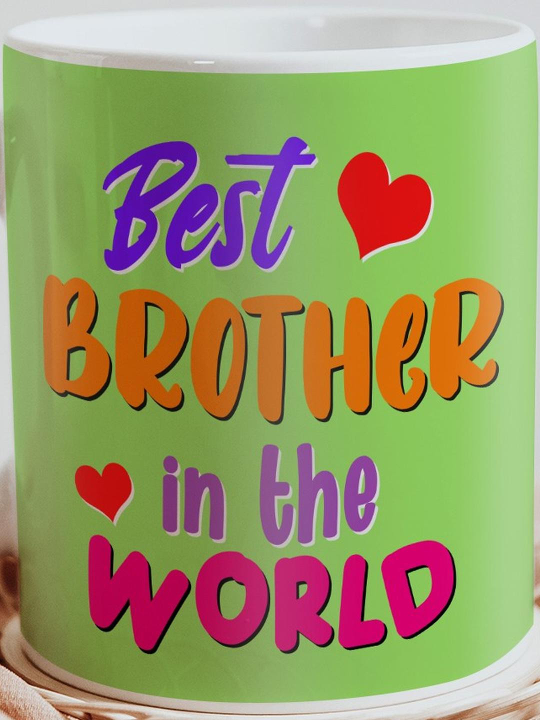 SKYTRENDS 3D Multicoloured Typography Ceramic Microwave Safe Mug-325ml