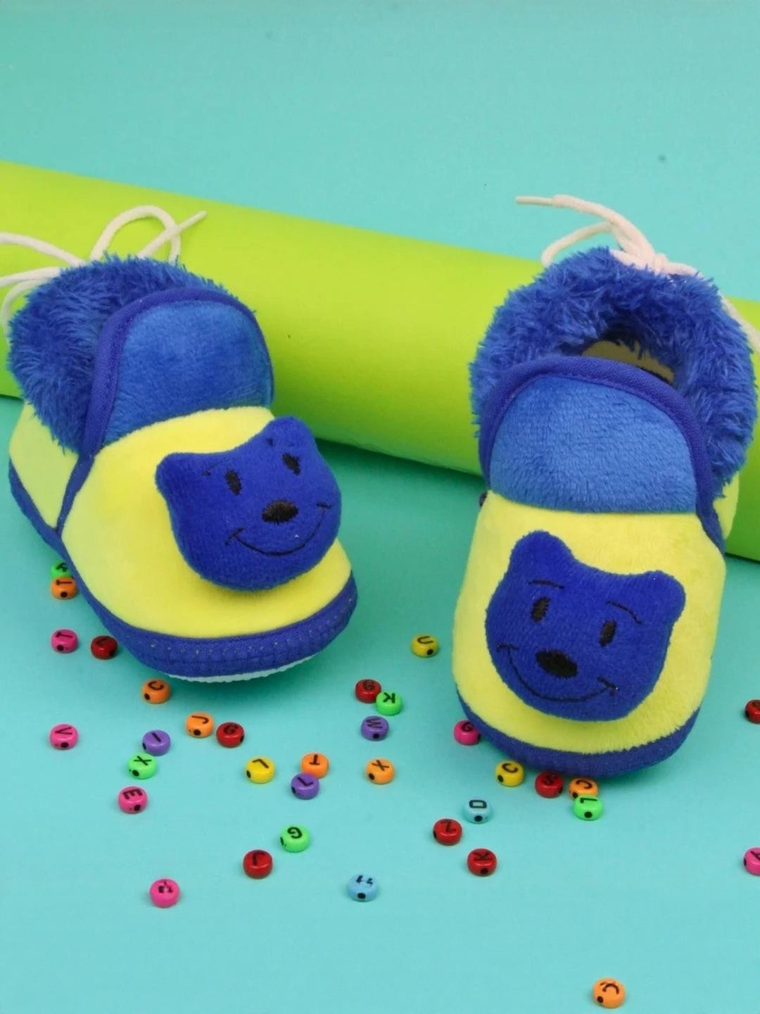 NESKA MODA 6 To 12 Months Infants Cotton and Fur Panda Face Booties