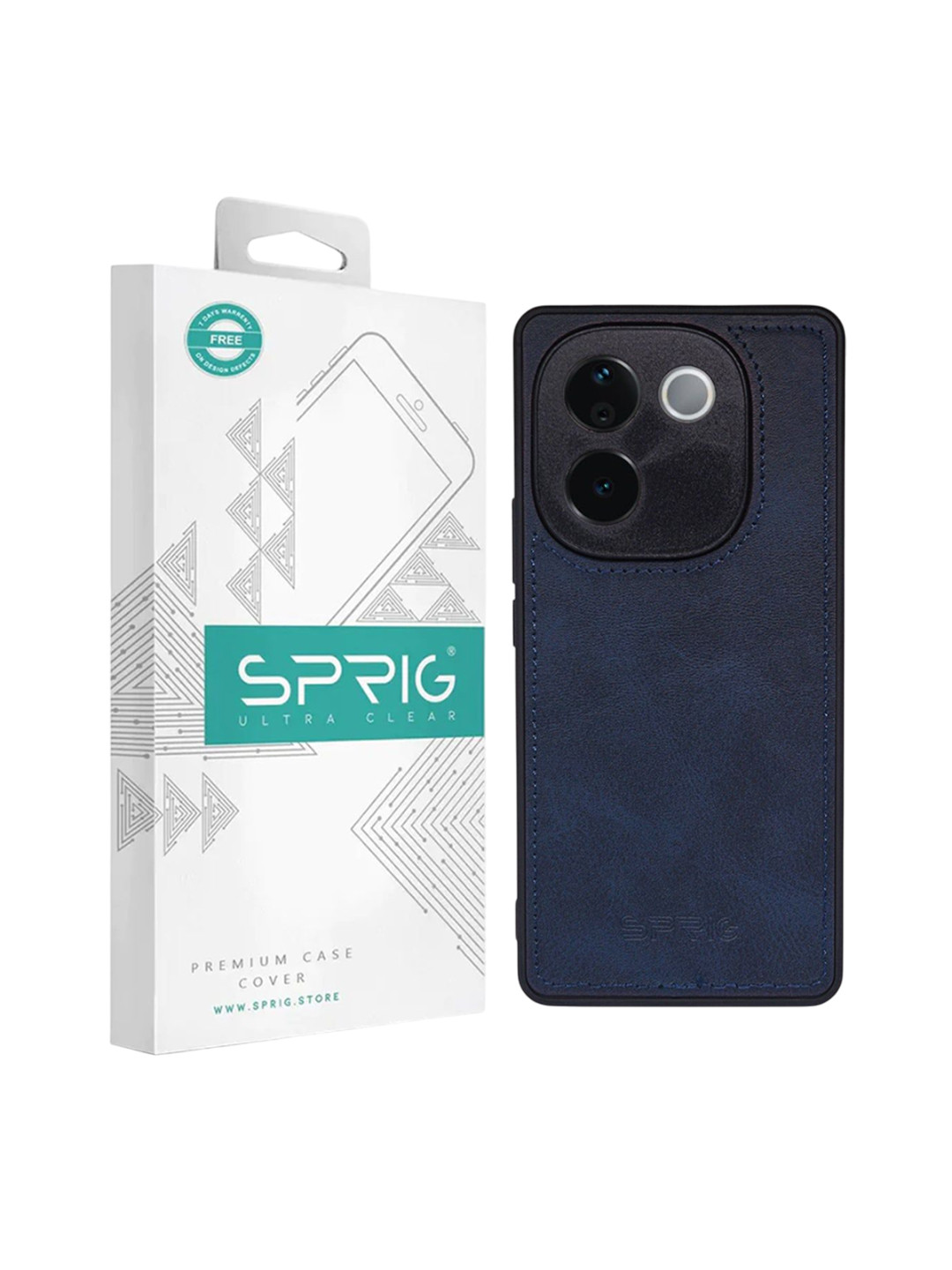SPRIG Vivo T3 Pro Matte PU Leather Back Cover