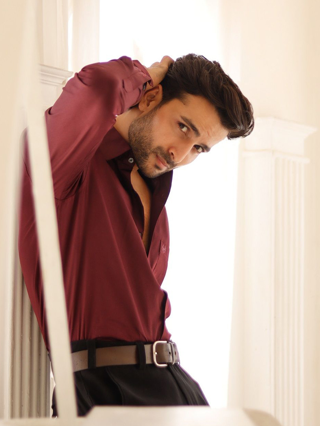 JOHN ELLIES Standard Roll-Up Sleeves Cotton Shirt