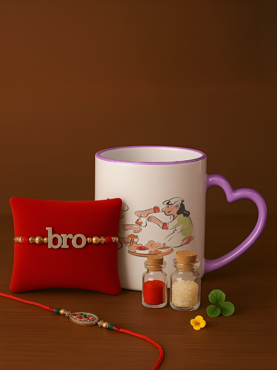 INTERNATIONAL GIFT Purple Graphic Ceramic Microwave Safe 5 Piece Mugs-330ml