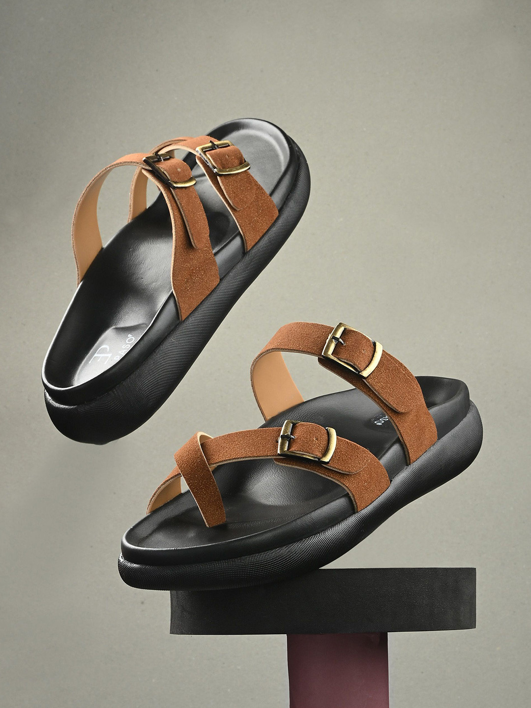 El Paso Men Ultra Comfortable Slip-On Comfort Sandal