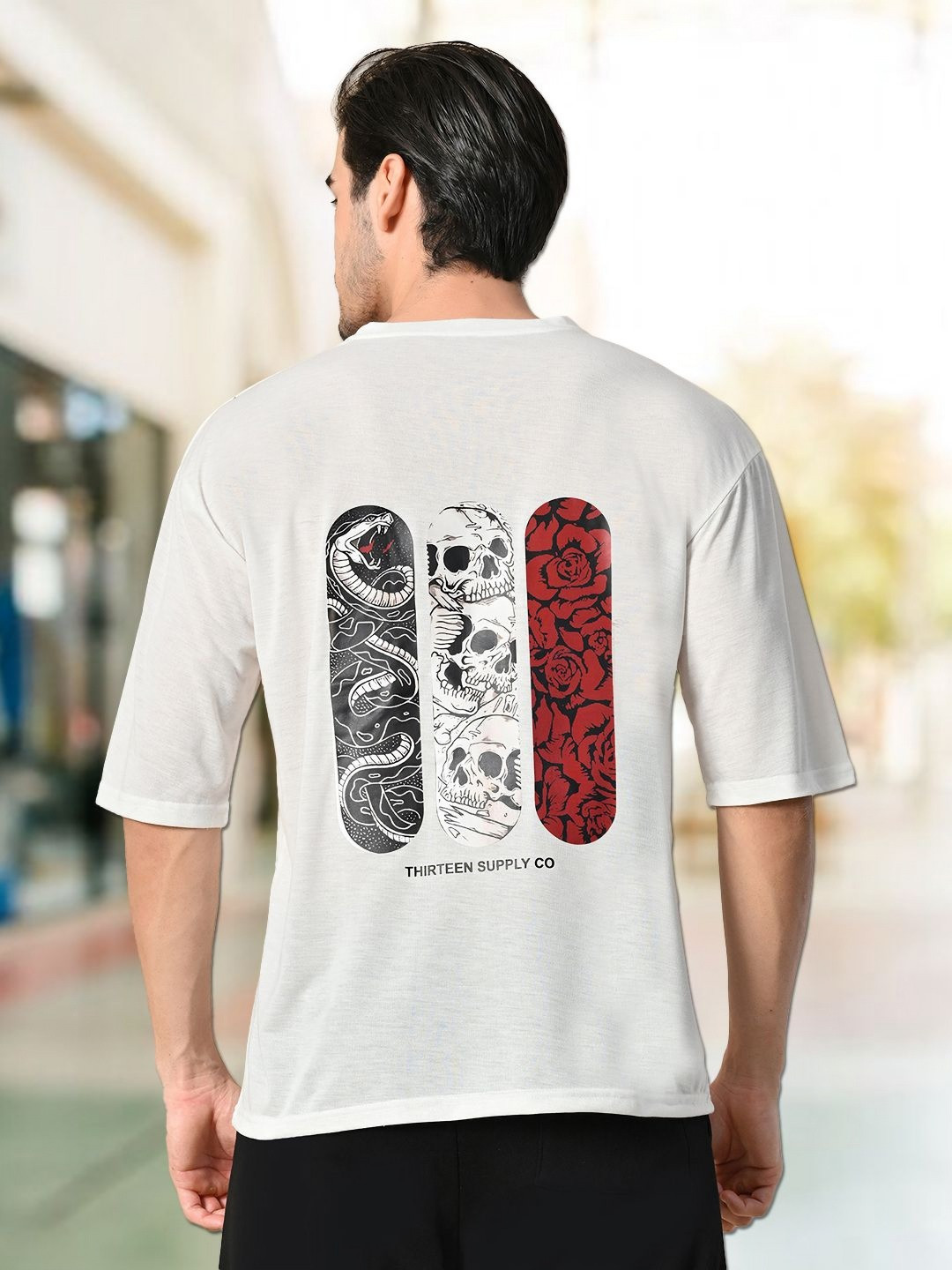 Thirteen Supply Co Oversized Graphic Cotton T-Shirt