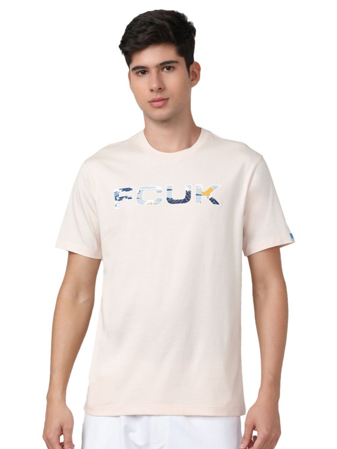 FCUK Graphic Printed Round Neck Short Sleeves Regular Fit T-shirt