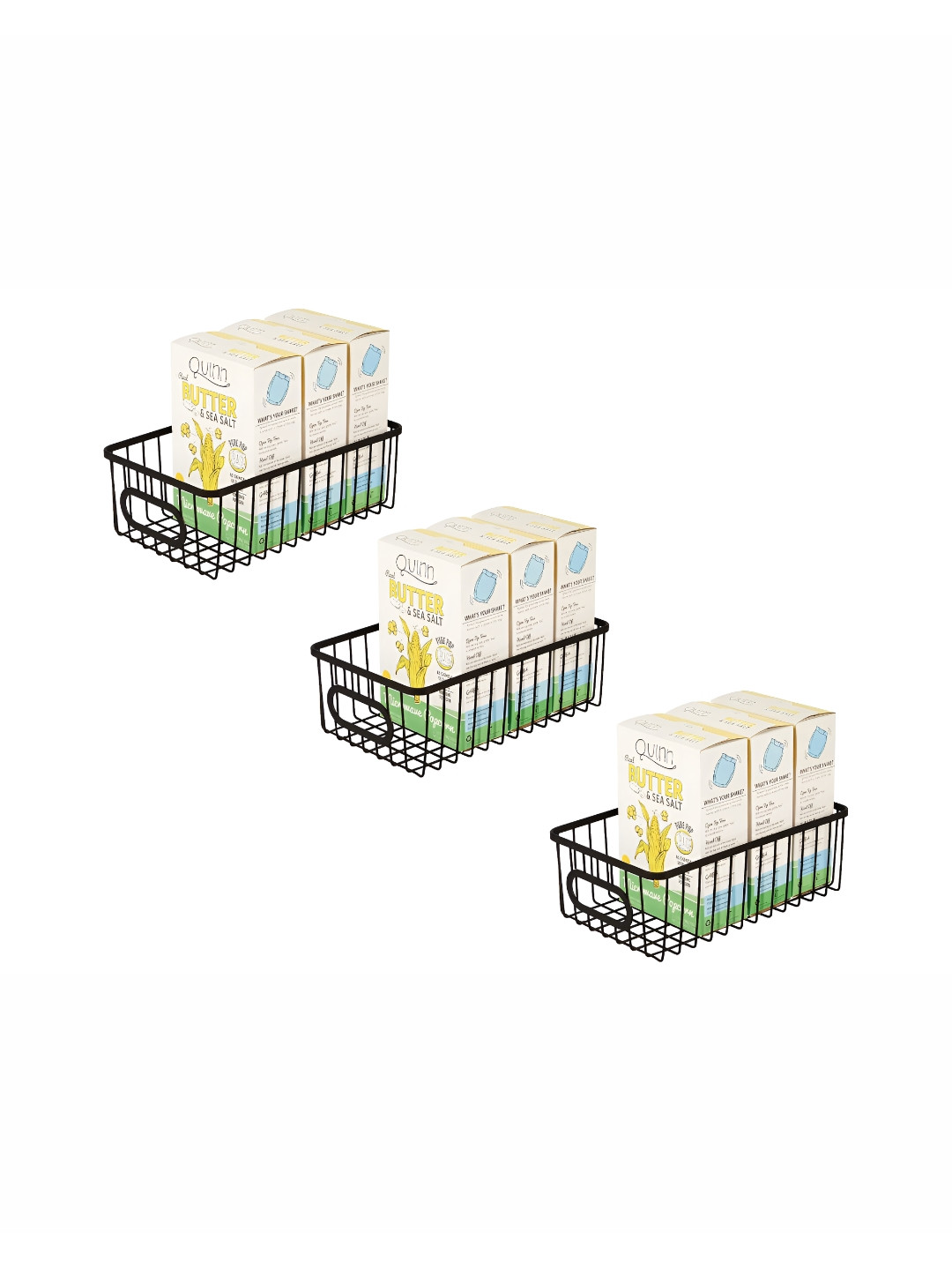 Go Hooked Pack of 3 Storage Organizer Basket Bin 10 Inch