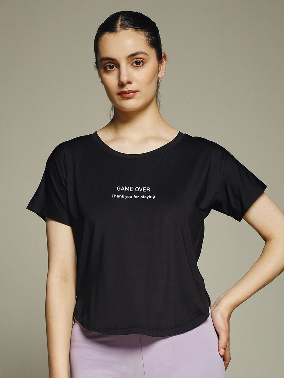 MKH Typography Printed Short Sleeves Round Neck T-shirt