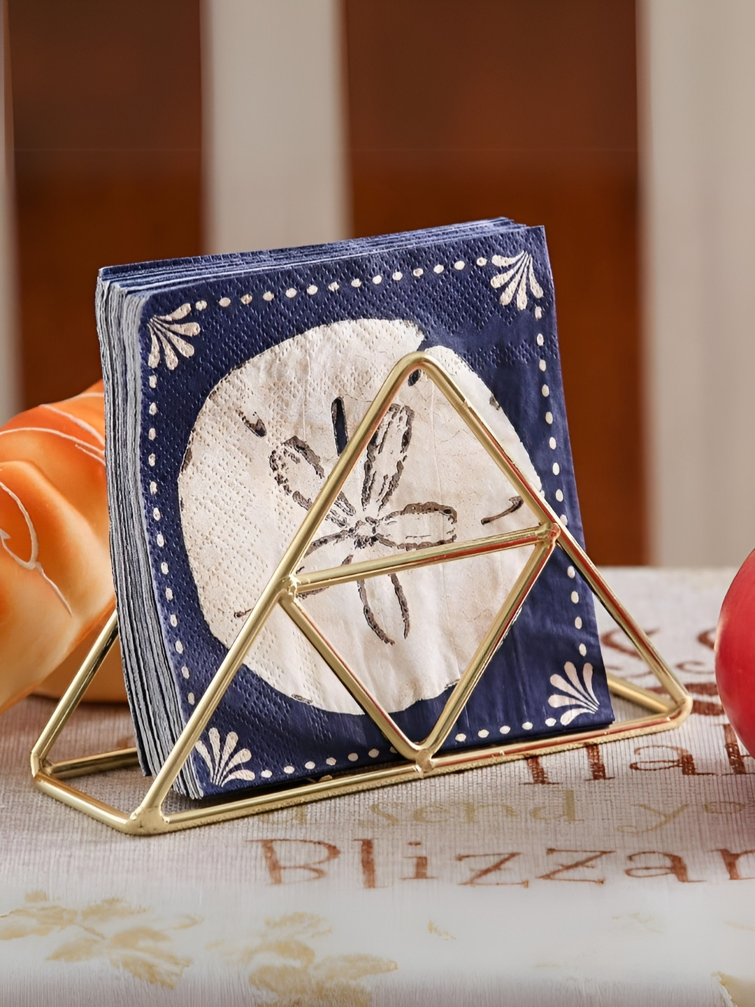 CraftVatika Yellow Textured Tissue Holder