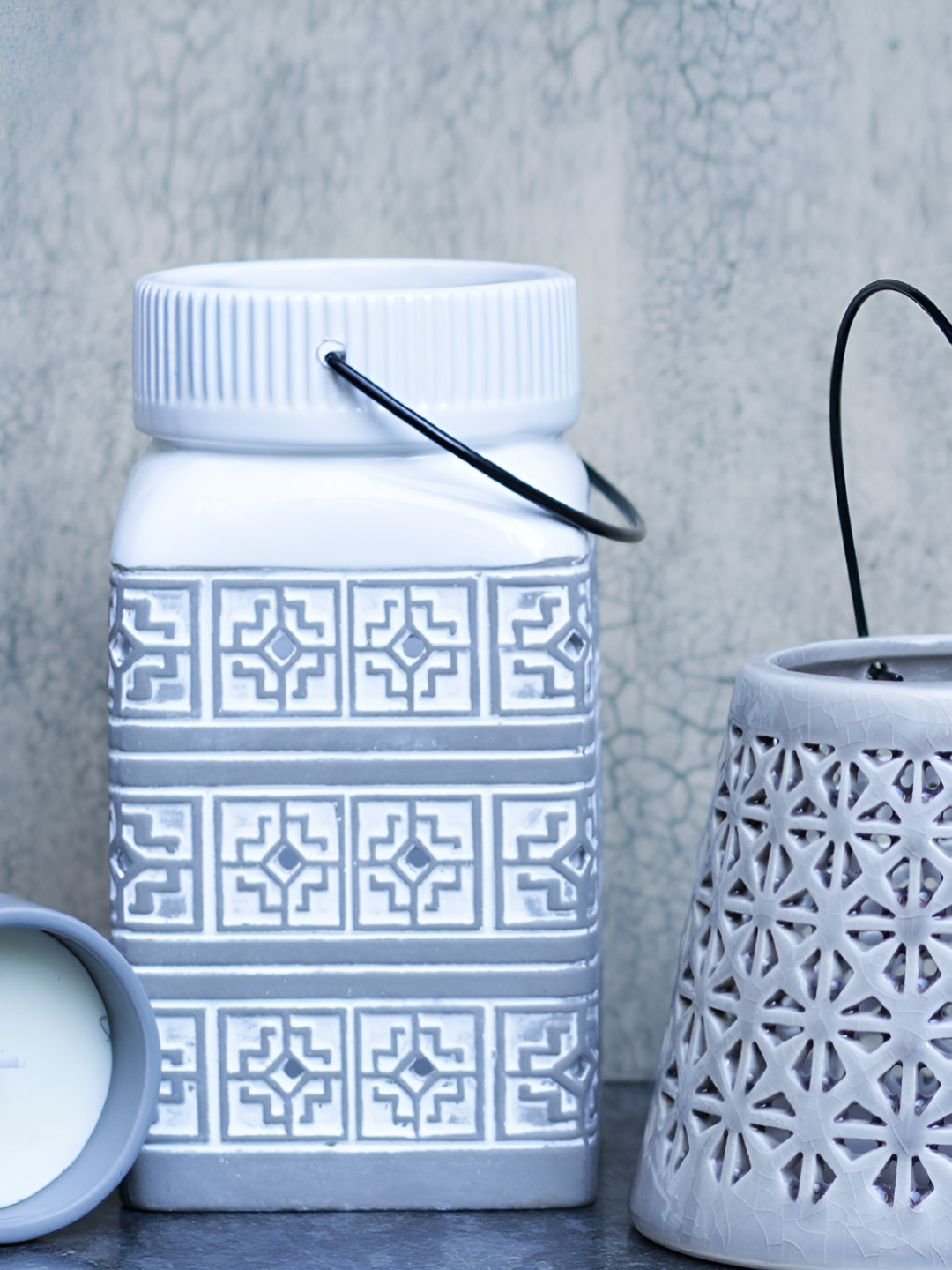 WAABI - SAABI White Ceramic Lantern