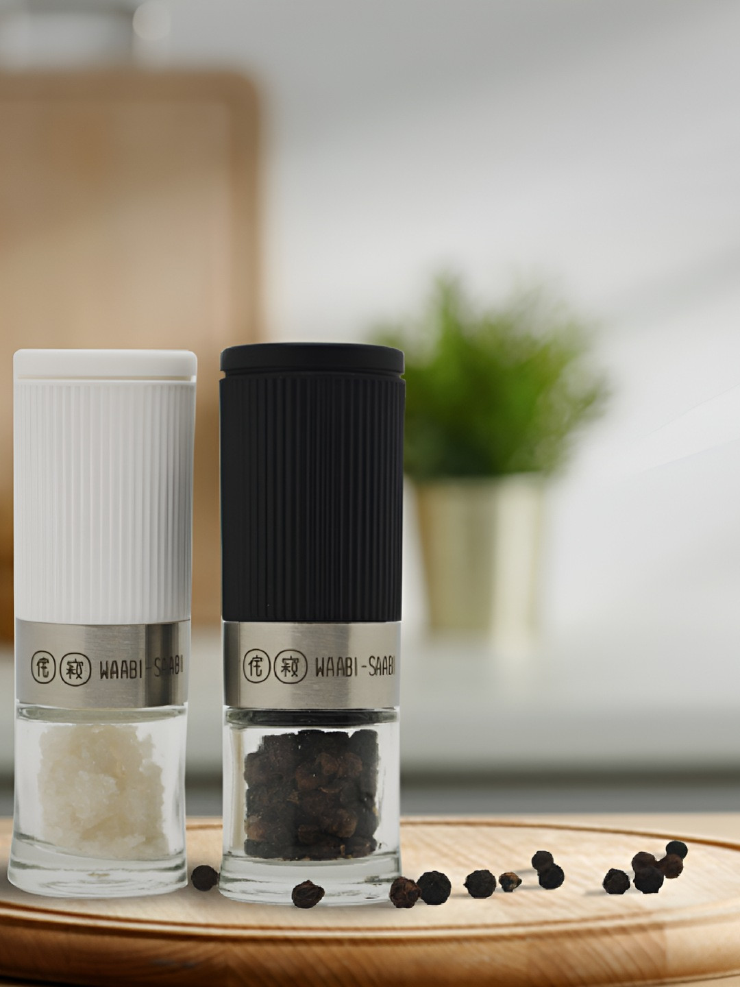 WAABI - SAABI Transparent 2 Pieces Glass Salt & Pepper Shakers