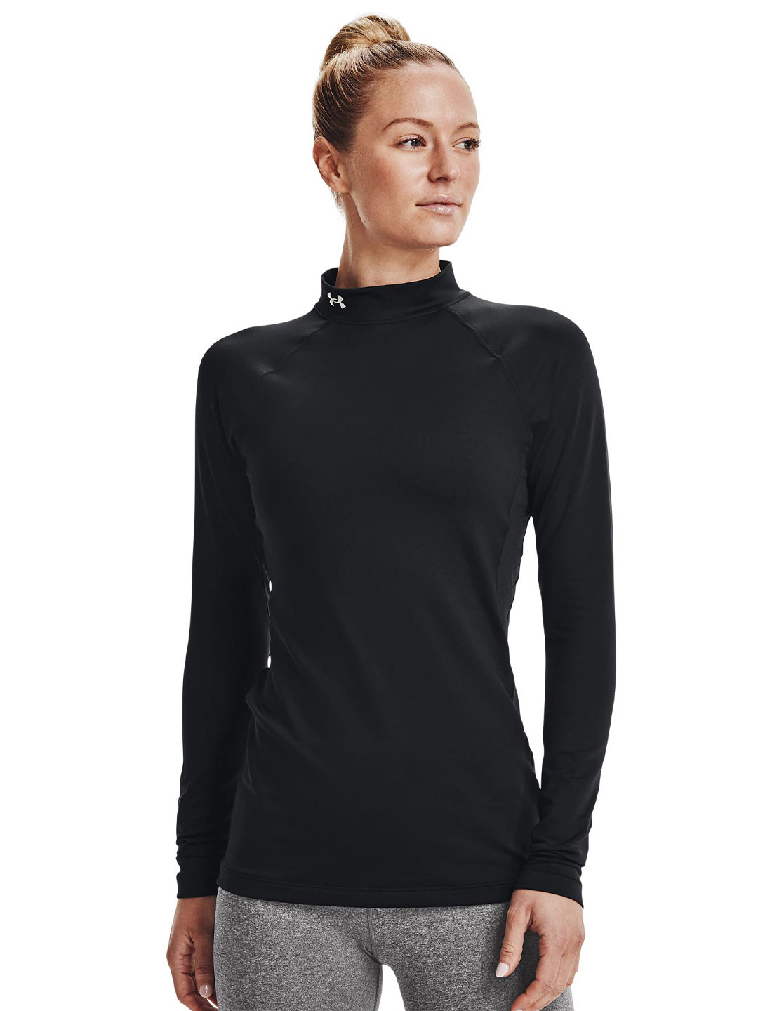 UNDER ARMOUR Coldgear Authentics Mock Neck Long Sleeves Slim Fit T-Shirt