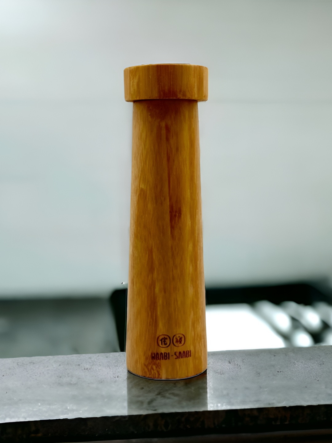 WAABI - SAABI Brown Wooden Salt Pepper Grinder