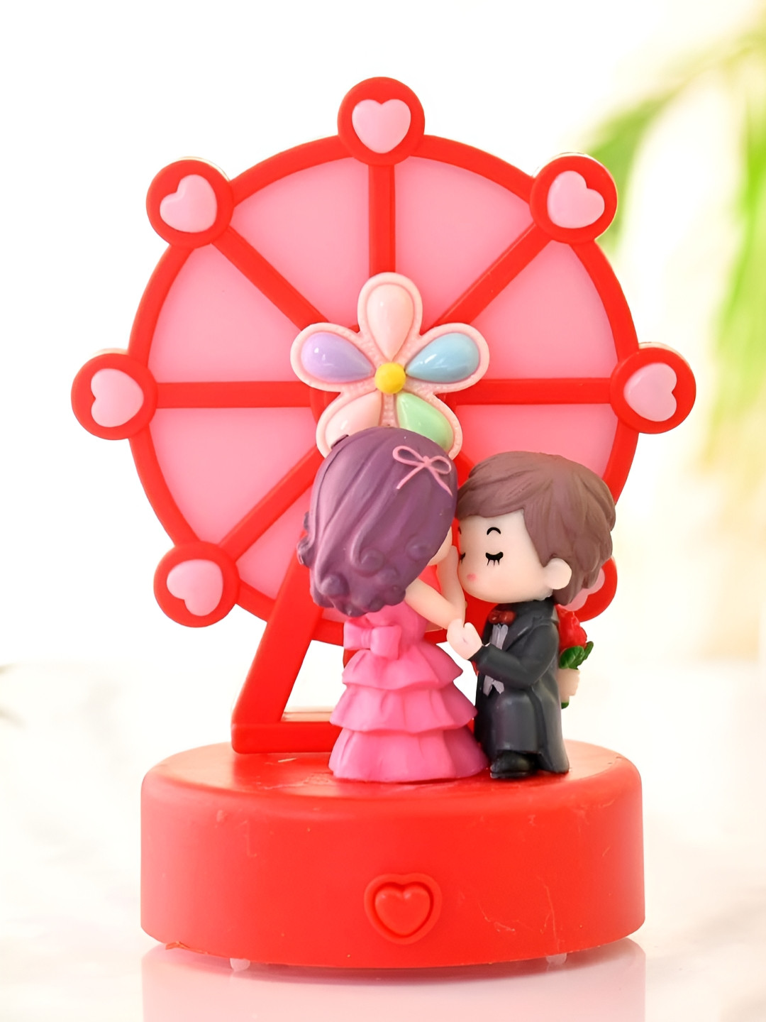 CraftVatika Red Plastic Natural Living Room Small Showpiece - 5.5 Inches