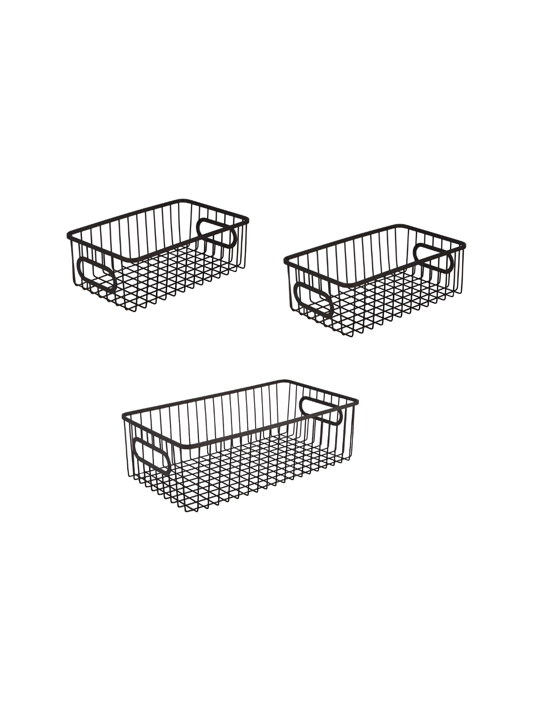Go Hooked Pack of 3 Storage Organizer Basket Bin 16 Inch