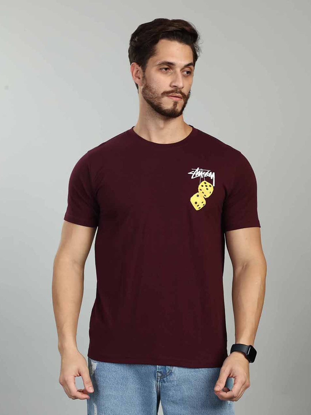 Stussy Graphic Printed Round Neck Regular Fit Cotton T-shirt