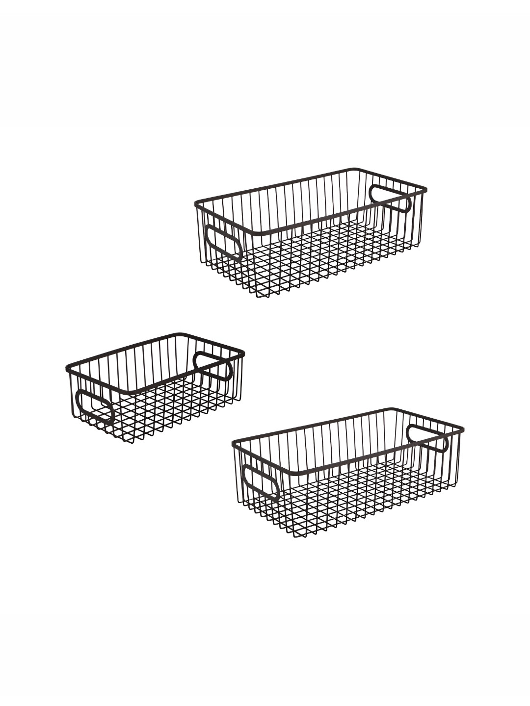 Go Hooked Pack of 3 Storage Organizer Basket Bin 16 Inch