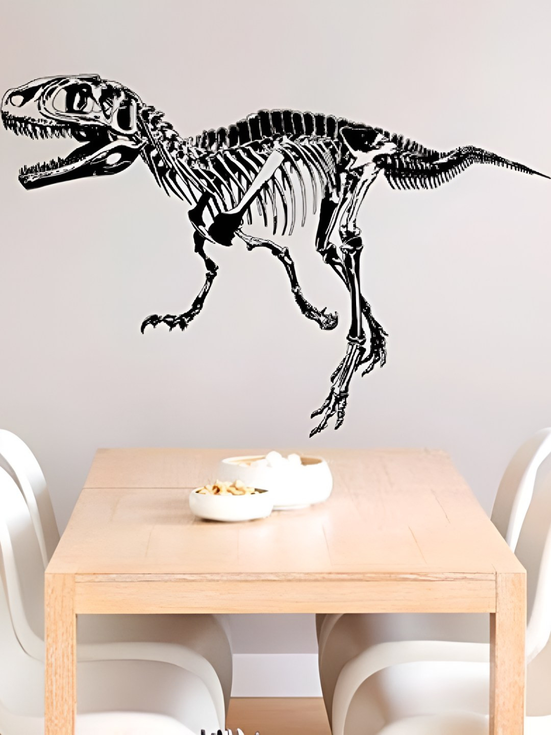 INDIAN ROYALS Black Printed Waterproof Heat Resistant Self Adhesive Wall Stickers