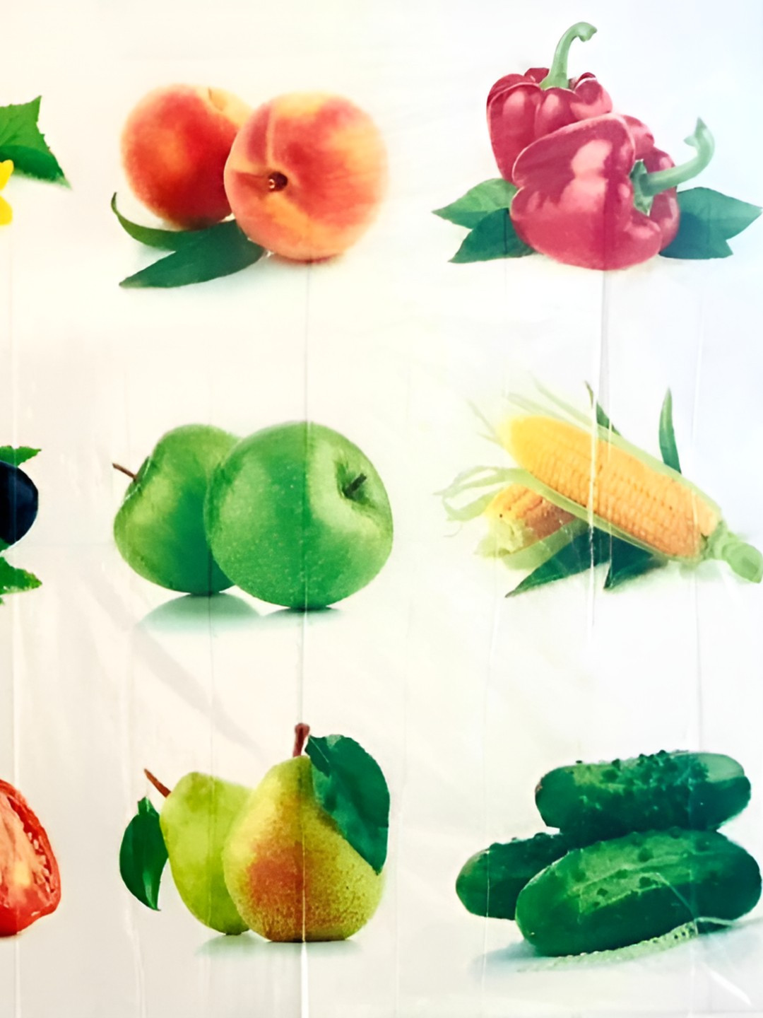 INDIAN ROYALS Green & Yellow Vegetable Printed Self-Adhesive & Durable Wall Sticker