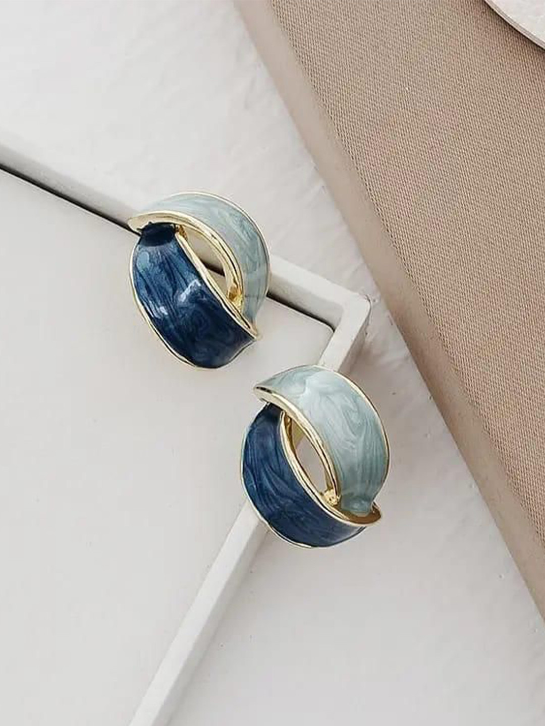 kazare Gold-Plated Contemporary Studs