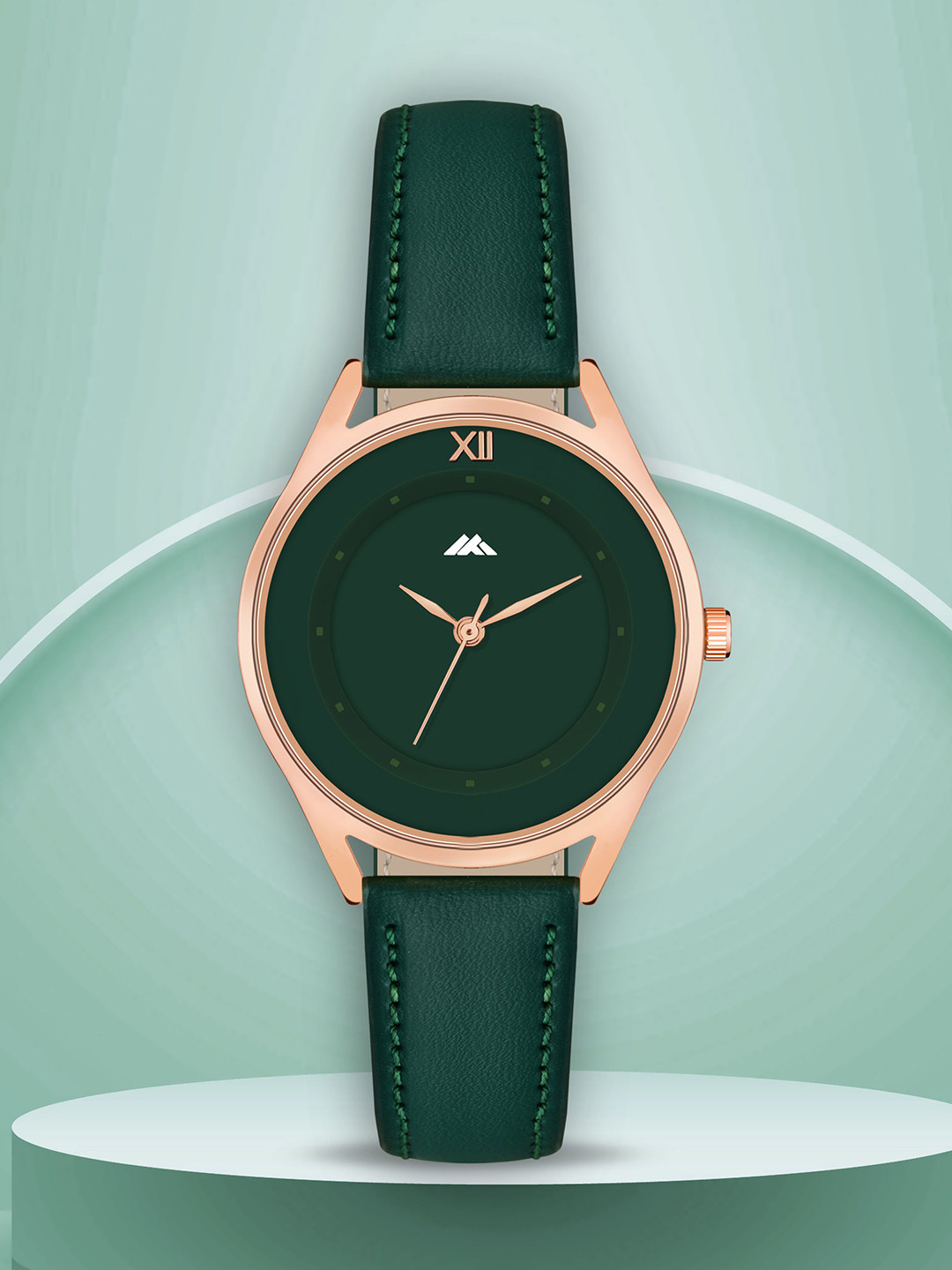 ON TIME OCTUS Women Brass Dial & Straps Analogue Watch MT-578 GREEN