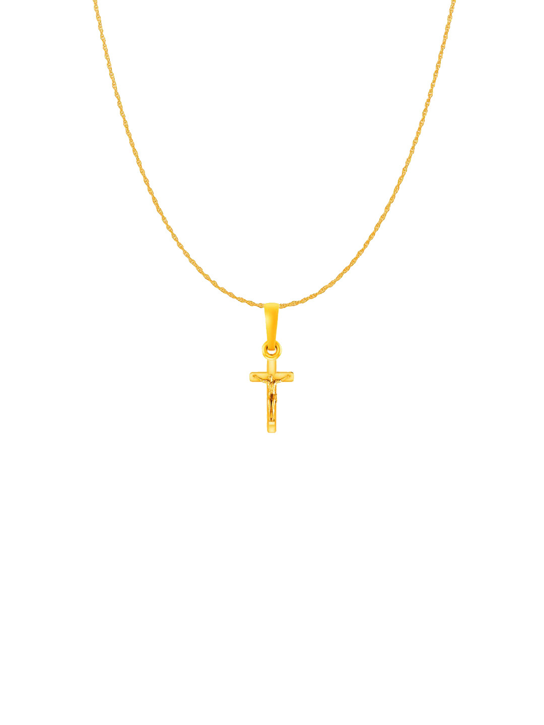 Metronaut 92.5 Sterling Silver 22KT Gold-Plated Jesus Pendant with Rope Chain