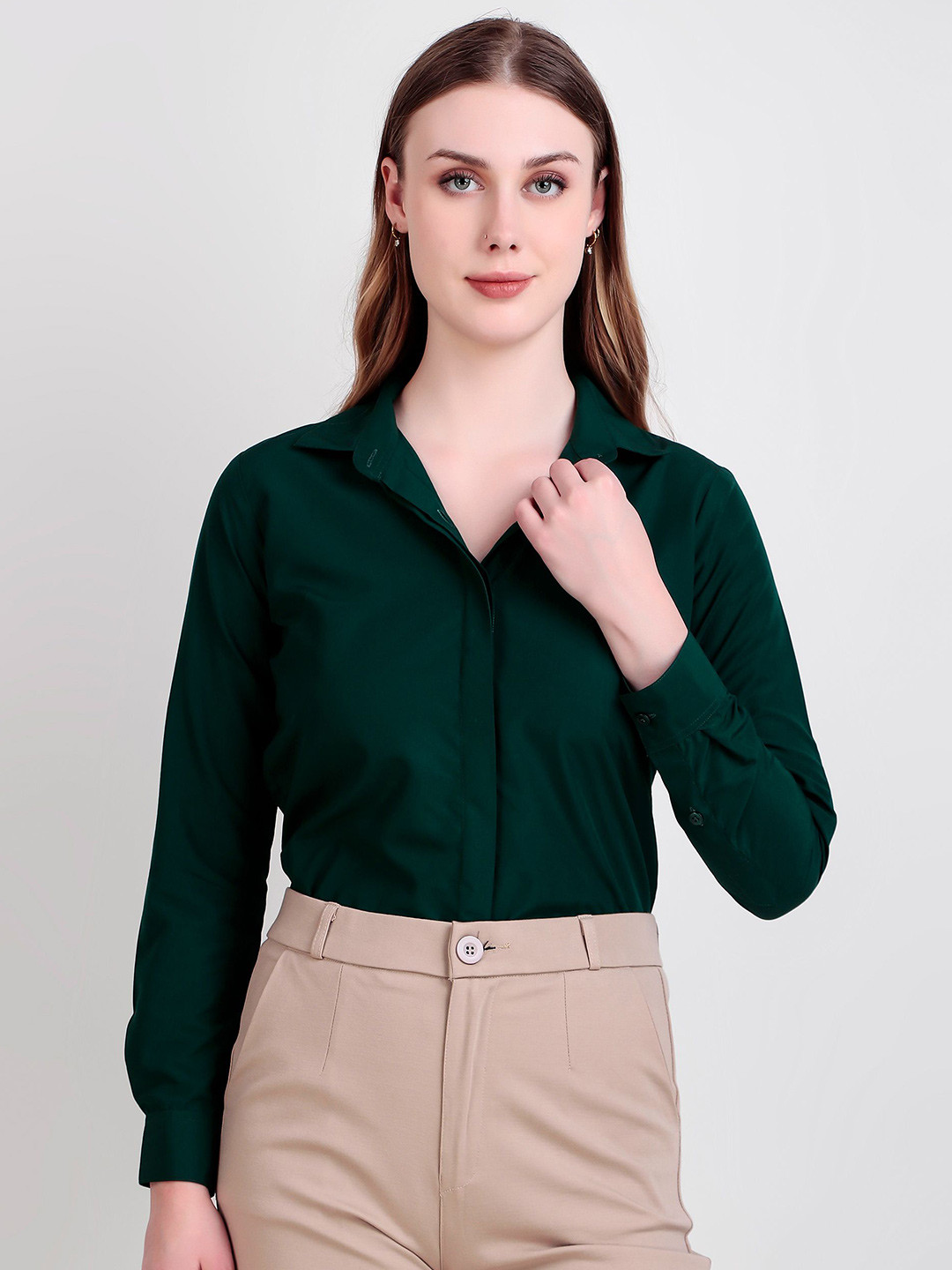 RARE CAMEL New Spread Collar Long Sleeves Slim Fit Formal Shirt