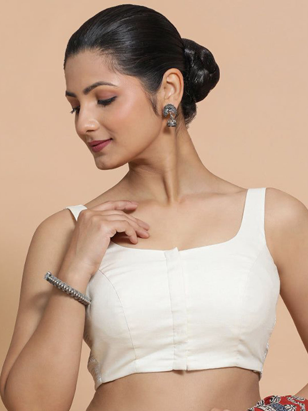Binks Mohini x Rozaana Sleeveless Flexi Fit Pure Cotton Saree Blouse