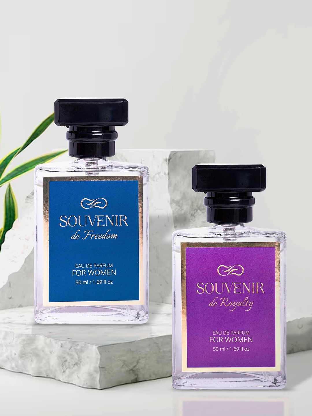 Souvenir Women Set Of 2 De Royalty & Freedom Long Lasting Eau De Parfum - 50 ml Each