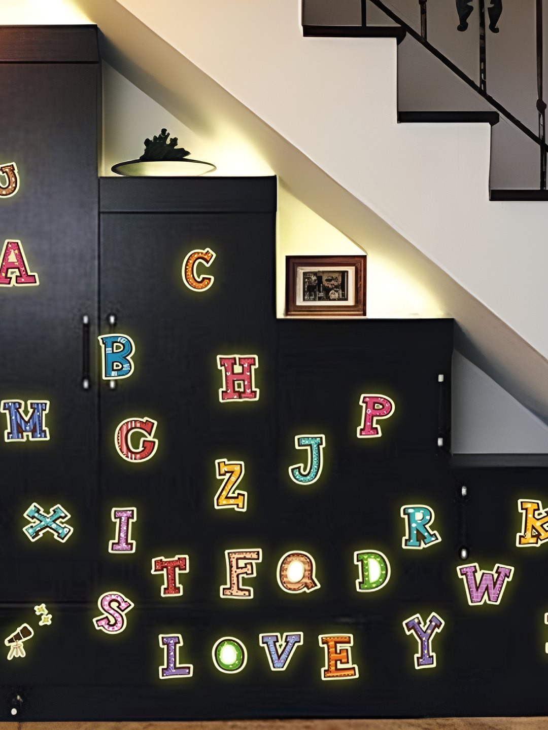 INDIAN ROYALS Red & Blue Glow in the Dark Self Adhesive Wall Sticker