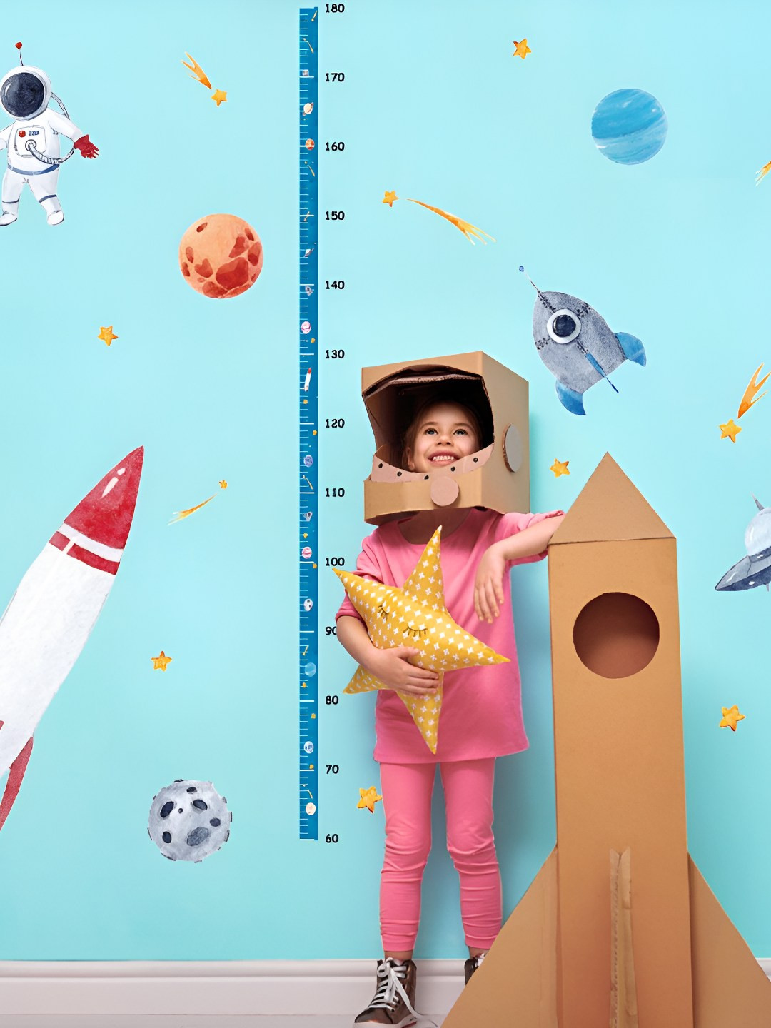 INDIAN ROYALS Blue & Red  Printed Self-Adhesive & Durable Wall Sticker