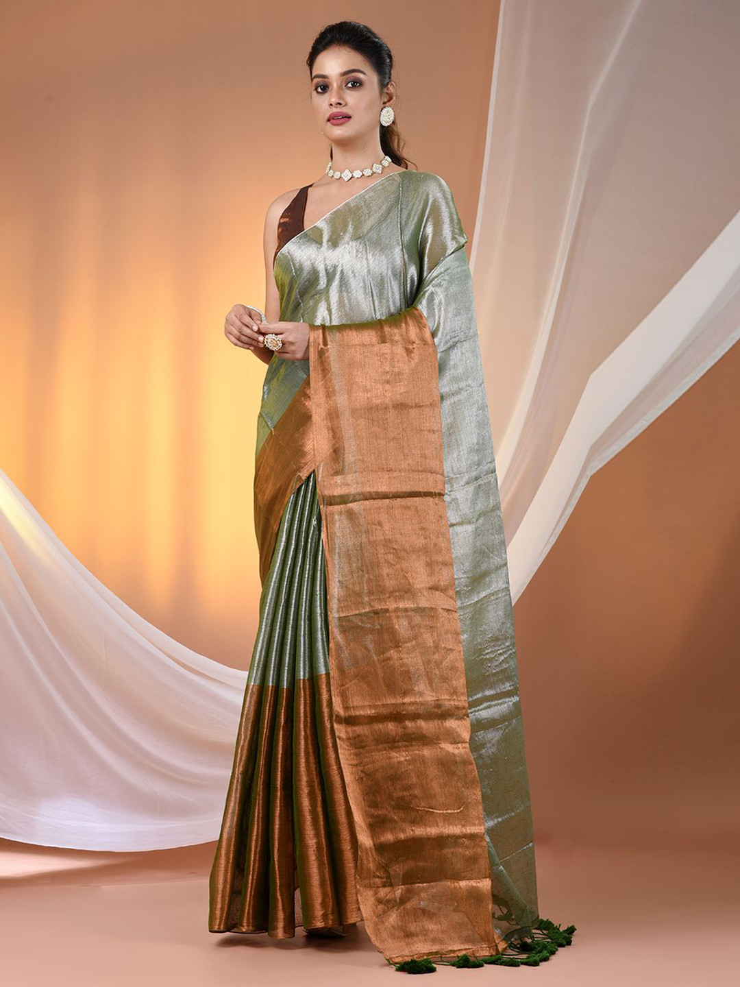 Charukriti Ombre Tissue Saree