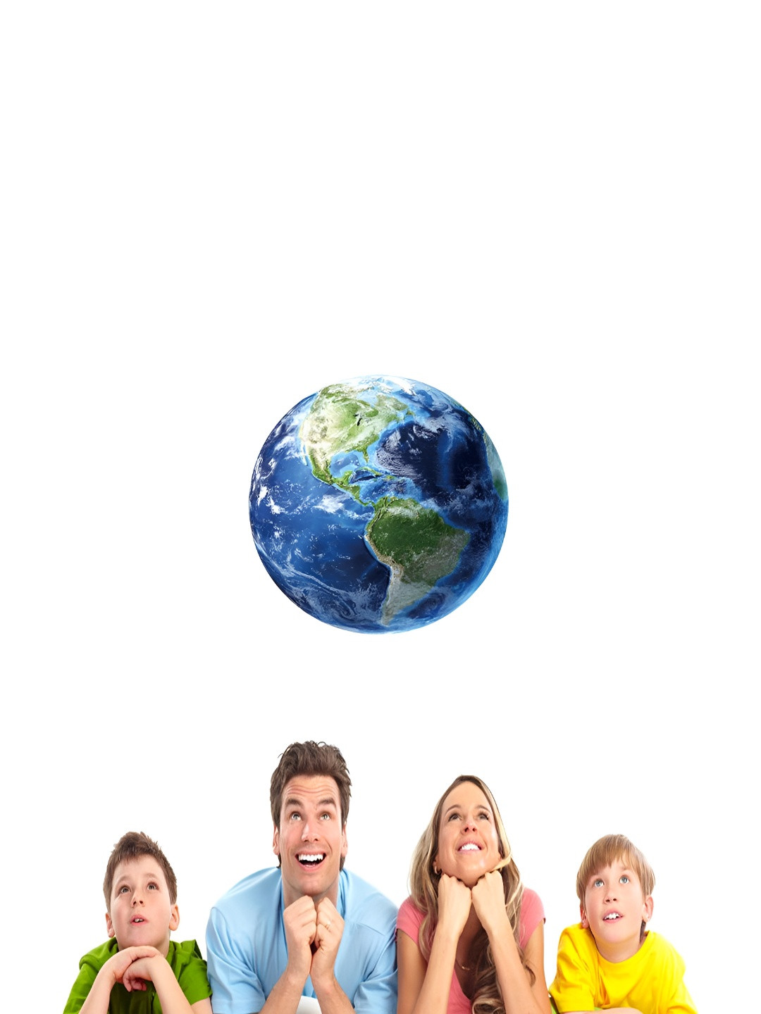 INDIAN ROYALS Green & Blue Earth Printed Self-Adhesive & Durable Wall Sticker