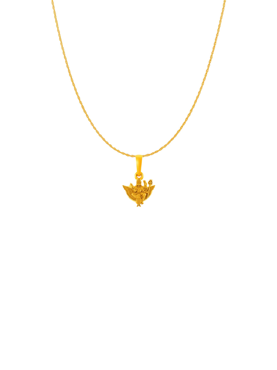 Metronaut 925 Sterling Silver 22KTGold-Plated Shani Dev Pendants with Rope Chain