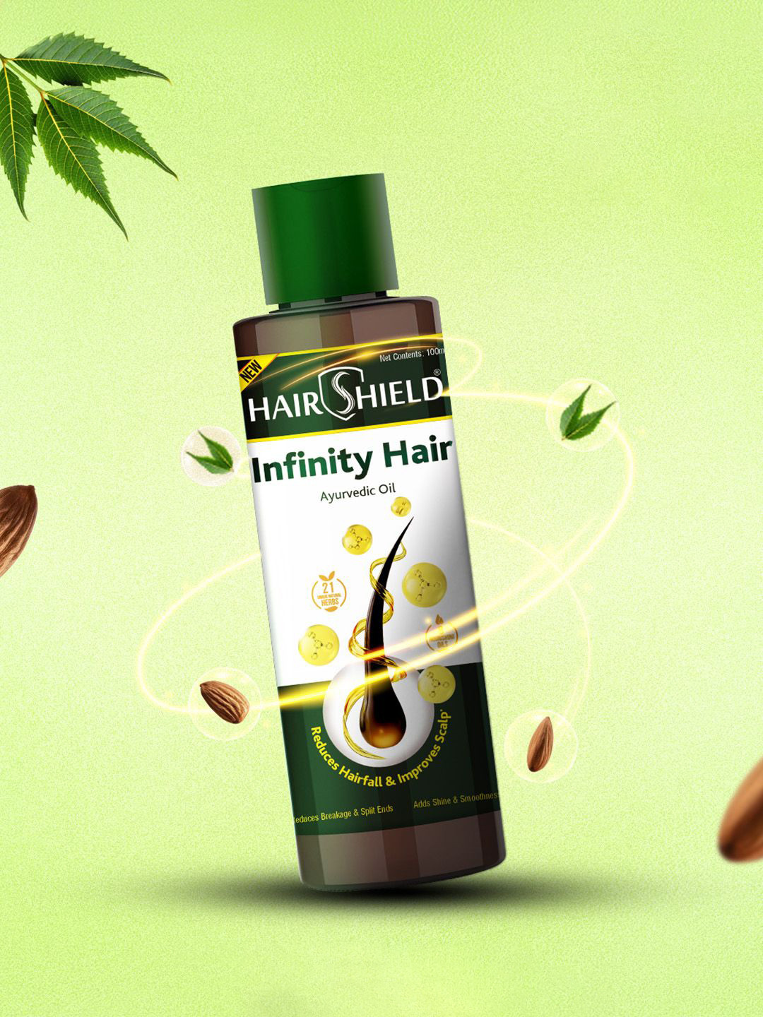 Hairshield Infinity Hair Ayurvedic Oil With 21 Herbs- 100 ml