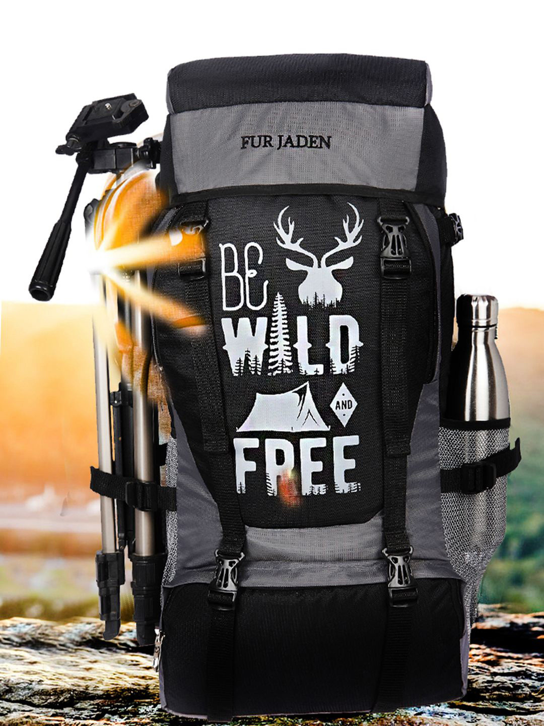 FUR JADEN Printed Water Resistance Rucksack