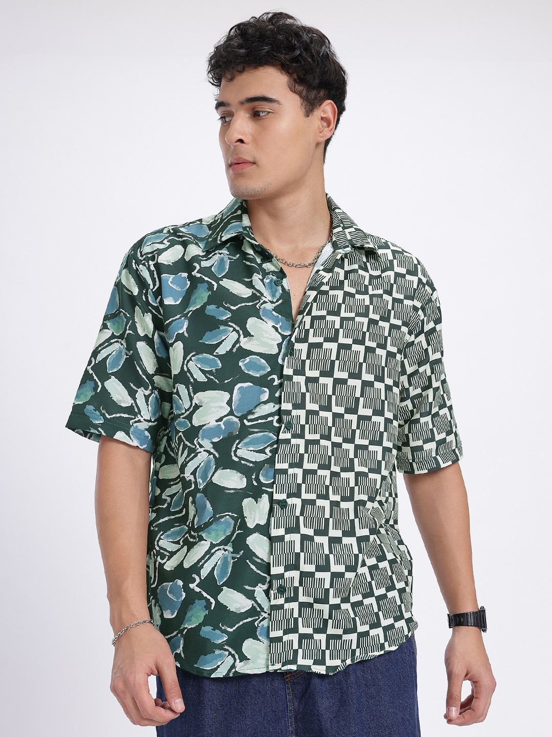 glitchez Boho Printed Relaxed Fit Casual Shirt