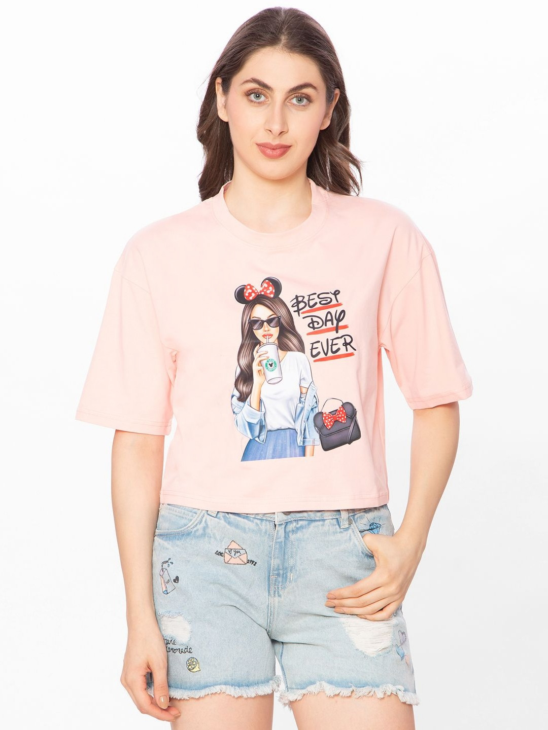 HAUTEMODA Women Graphic Printed T-shirt