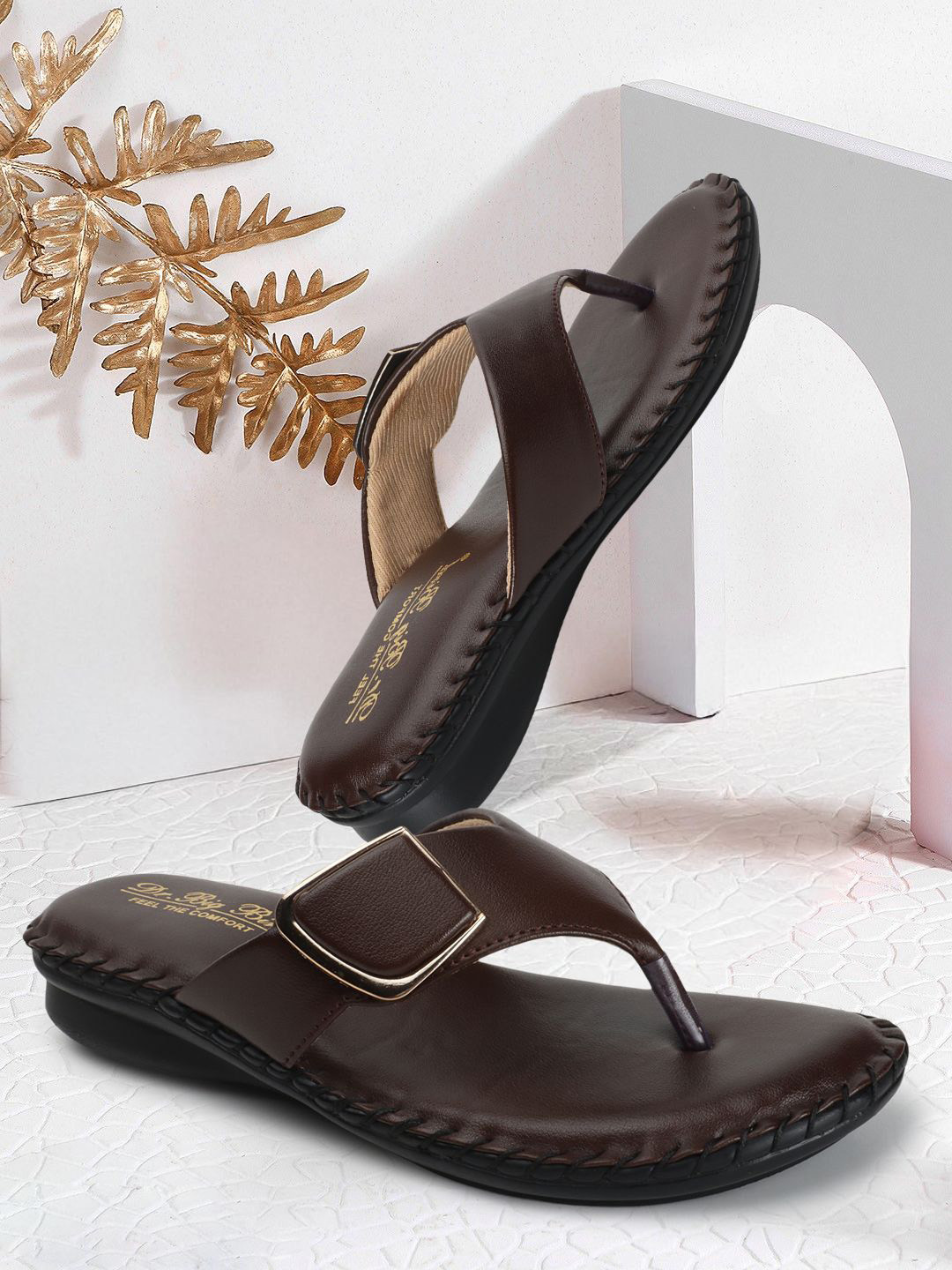 BIG BIRD Women Solid Comfort One Toe Flats