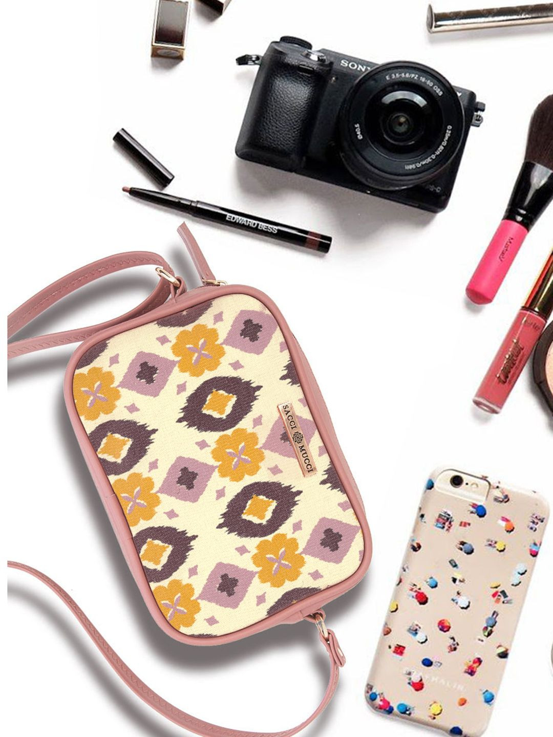 Sacci Mucci Floral Printed Boxy Sling Bag