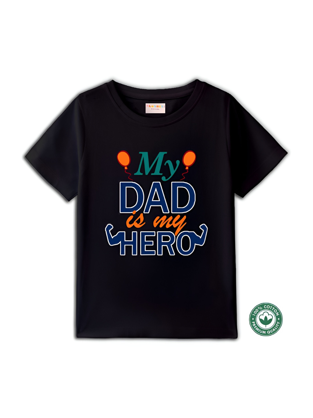 BLUSHES Kids Father's Day Theme Printed Cotton T-shirt
